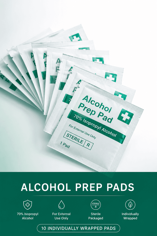 Alcohol Prep Pads (10 Pack)