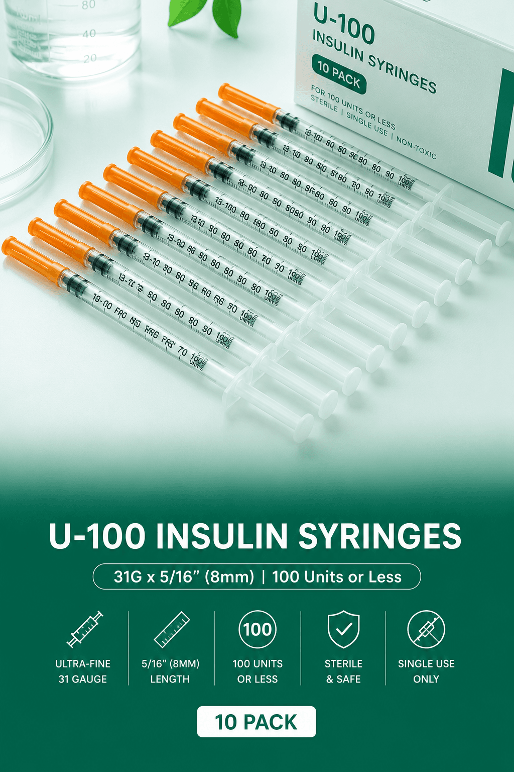 Insulin Syringes (10 Pack)